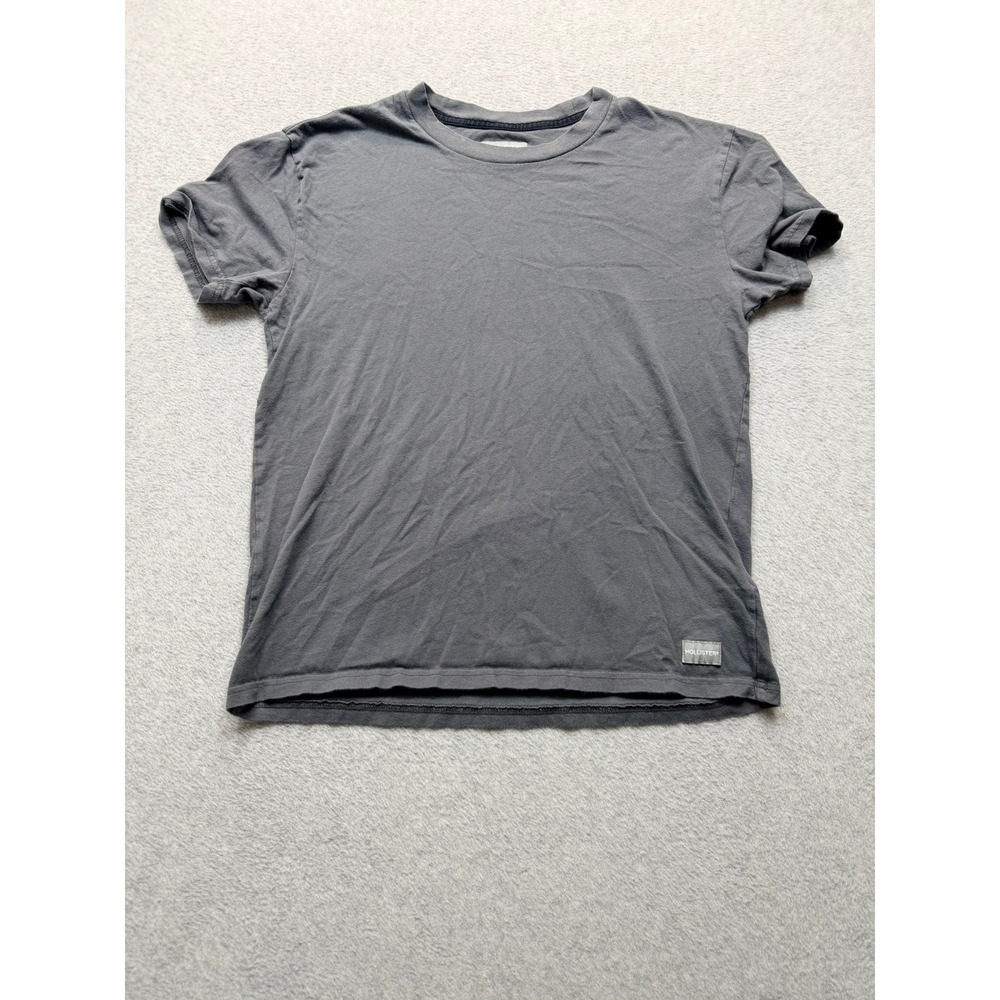 Hollister Mens Relaxed Fit T-Shirt Charcoal Gray Short Sleeve Crewneck XS